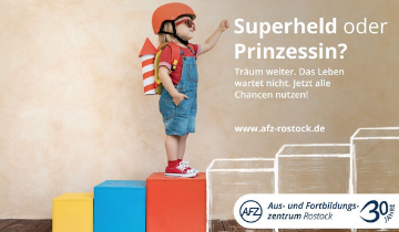 Unsere Buswerbung ist seit dem 1. August im Rostocker Straßenverkehr zu sehen.